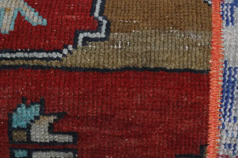 Toss Pillow Cover, Vintage Kilim Throw Pillow, Ethnical Kilim Rug Pillow, One Of A Kind Cushion Cover, Pillow, Kilim Pillow Cover, 12x24 Red Pillow - 3