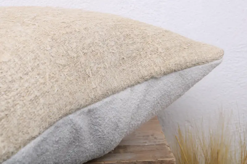 Anatolian Pillow Case, Authentic Cushion, Kilim Pillow, Boho Pillow, Cushion Case, Gift Pillow, 18x18 Beige Pillow Sham - 6