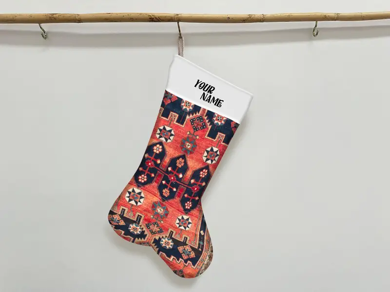 Medias estampadas de inspiración vintage: acogedor regalo navideño, diseño personalizado