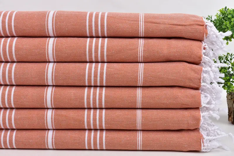 Authentic Turkish hammam peshtemal, Personalized Beach Towel, Merry Christmas Gifts, Wedding Gift, 70x40 Cotton Striped Towel, Bridesmaid Gift Towel - 3