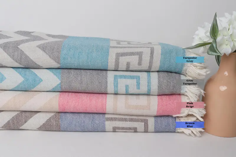 Pool Towels, Bachelorette Party Decorations, Personalized Gift For Her, 70x36 Cotton Geometric Towel, Personalized Gifts, Bachelorette Party Gift - 1