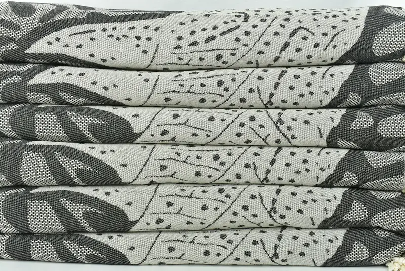 Boho Throw Blankets, Bohemian Bedspread, Personalized Blanket, Halloween Blanket, Organic Throw, Monogram Blanket, 100x92 Cotton Whale Design Towel - 4