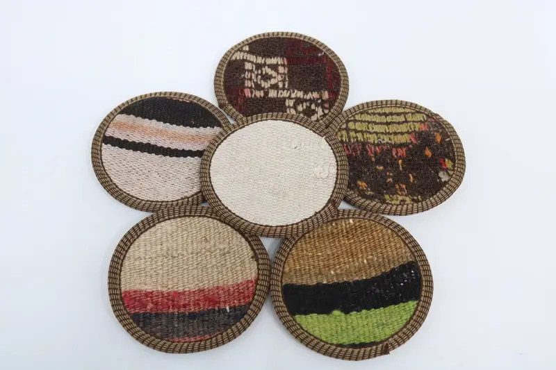 Montaña rusa Kilim marrón y verde, montaña rusa única de decoración del hogar Boho