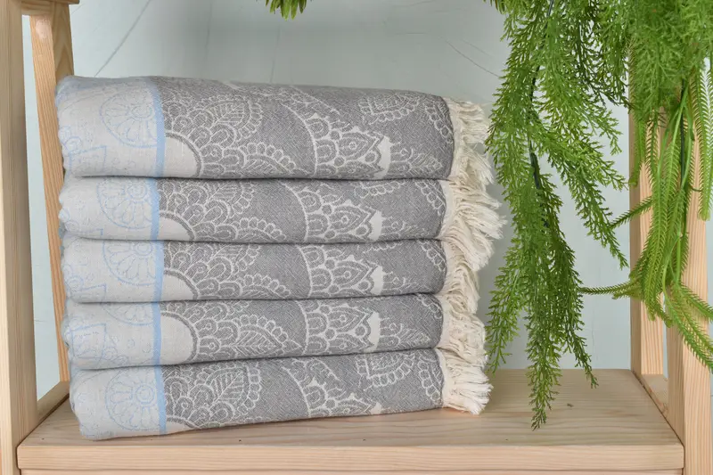 Turkish Towel USA, Luxury towel, Personalized Wedding Gift For Couple, Handmade Gift, 70x40 Cotton Geometric Towel, First Wedding Anniversary Gift - 3