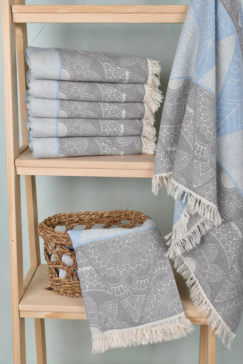 Turkish Towel USA, Luxury towel, Personalized Wedding Gift For Couple, Handmade Gift, 70x40 Cotton Geometric Towel, First Wedding Anniversary Gift - 4