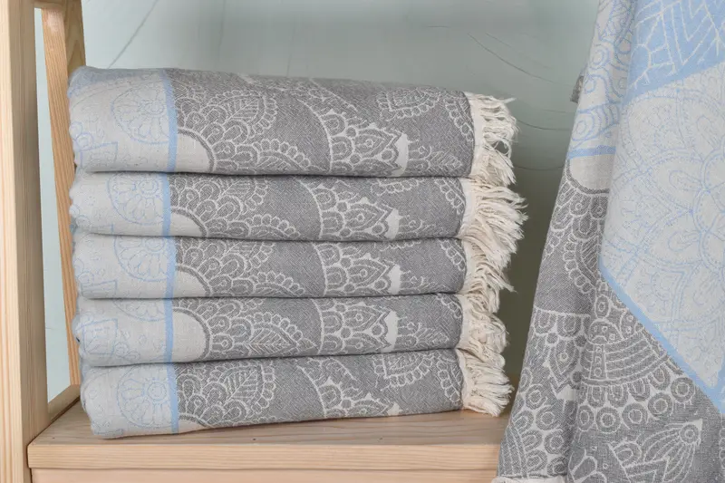 Turkish Towel USA, Luxury towel, Personalized Wedding Gift For Couple, Handmade Gift, 70x40 Cotton Geometric Towel, First Wedding Anniversary Gift - 2