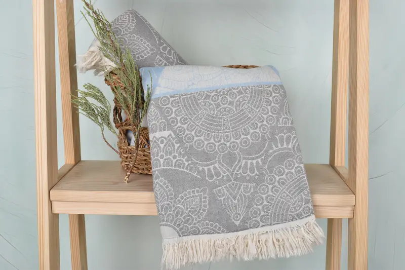Turkish Towel USA, Luxury towel, Personalized Wedding Gift For Couple, Handmade Gift, 70x40 Cotton Geometric Towel, First Wedding Anniversary Gift - 5