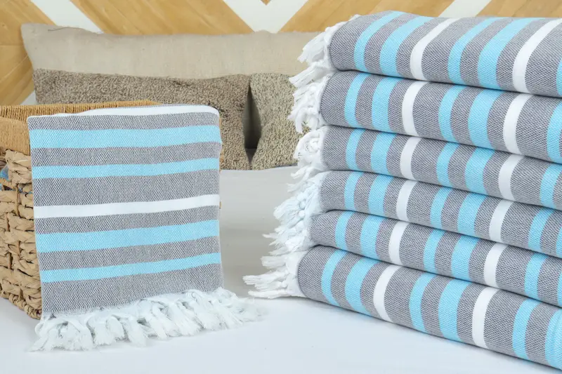 Turkish Blanket, Halloween Blanket, Monogram Blanket, Decorative Blanket, Gift For Bride, Turkish Cotton Throw Blanket, 84x64 Cotton Striped Towel - 4