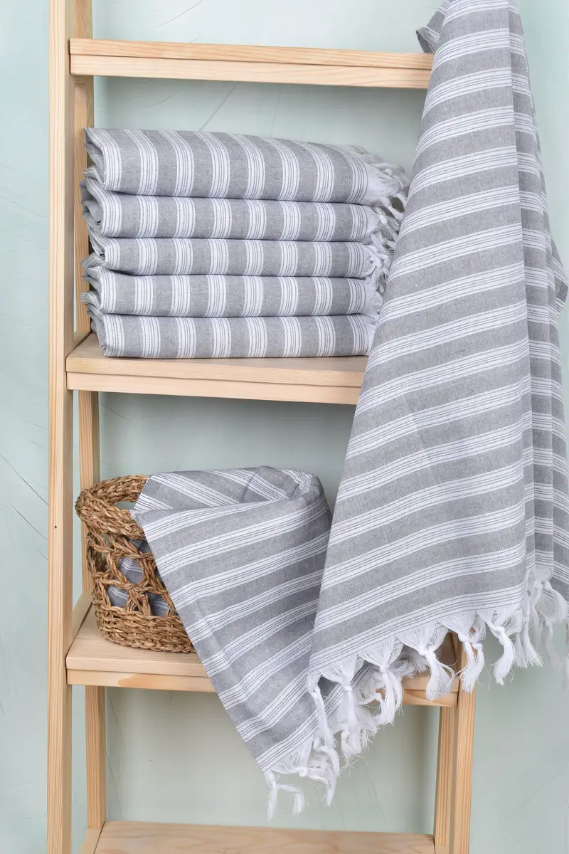 70x40 Cotton Striped Towel, Best Wedding Gift, Housewarming Gift, Christmas Favors, Sand-free towel, Personalized Gift, Beach Wedding Favor - 3