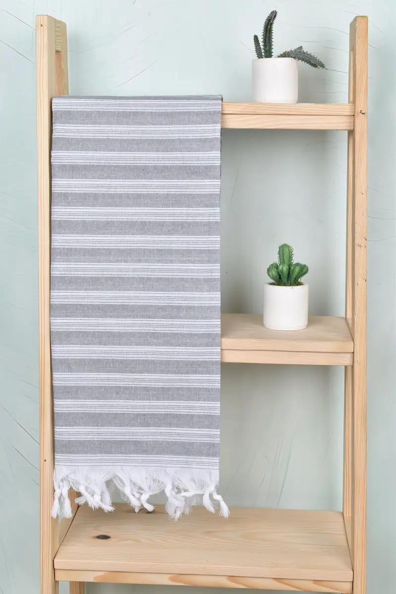 70x40 Cotton Striped Towel, Best Wedding Gift, Housewarming Gift, Christmas Favors, Sand-free towel, Personalized Gift, Beach Wedding Favor - 8