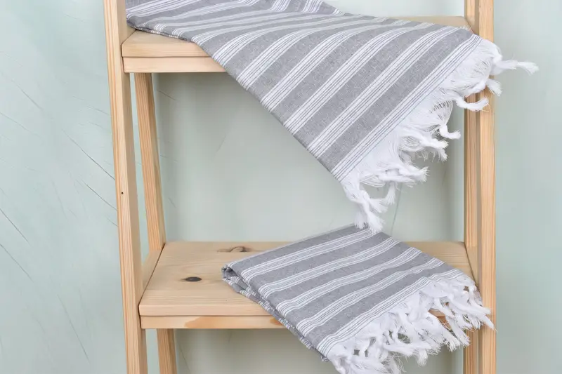 70x40 Cotton Striped Towel, Best Wedding Gift, Housewarming Gift, Christmas Favors, Sand-free towel, Personalized Gift, Beach Wedding Favor - 5