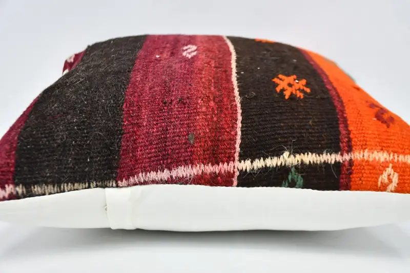 Vintage Kilim Throw Pillow, 20x20 Brown Pillow Cover, Pillow Case, Tribal Cushion Case, Pillow for Sofa, Boho Pillow - 5