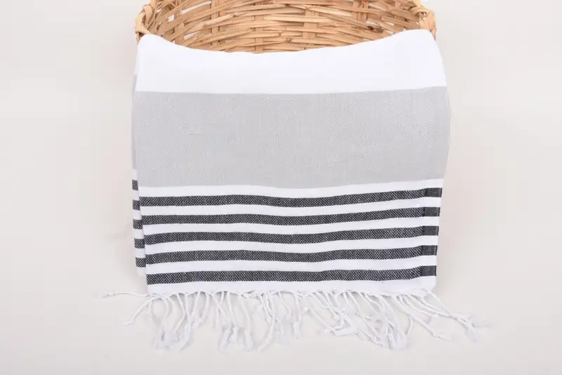 Pequeñas toallas de baño, regalos personalizados, regalos de despedida de soltera, toalla navideña, toalla de soltera, toalla de cocina monograma, toalla a rayas de algodón 40x24 - 5