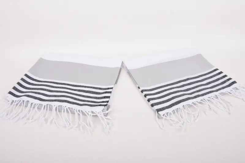 Pequeñas toallas de baño, regalos personalizados, regalos de despedida de soltera, toalla navideña, toalla de soltera, toalla de cocina monograma, toalla a rayas de algodón 40x24 - 6