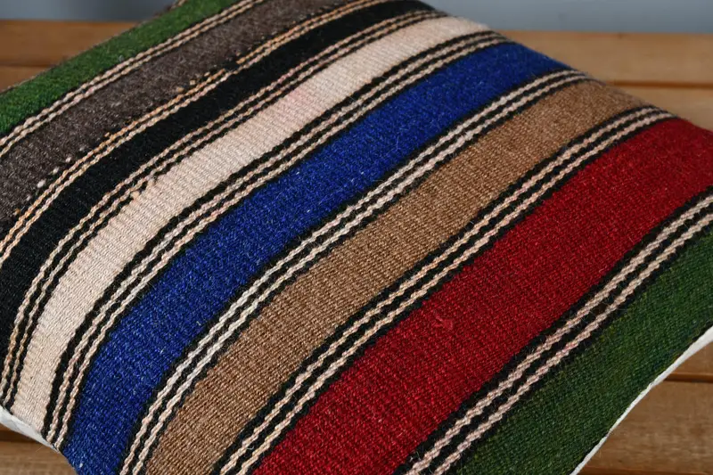 Pillow for Sofa, Designer Throw Pillow Cover, Nomadic Cushion, Pillow Sham, Interior Designer Pillow, 14x14 Red Cushion Cover, Boho Pillow - 3
