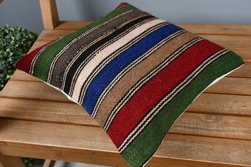 Pillow for Sofa, Designer Throw Pillow Cover, Nomadic Cushion, Pillow Sham, Interior Designer Pillow, 14x14 Red Cushion Cover, Boho Pillow - 2