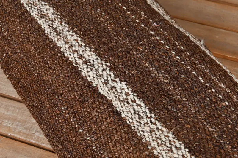 Vintage Pillow, 12x36 Brown Pillow, Turkish Kilim Pillow, Indoor Cushion, Pillow, Vintage Kilim Throw Pillow, Seat Pillow Sham - 4