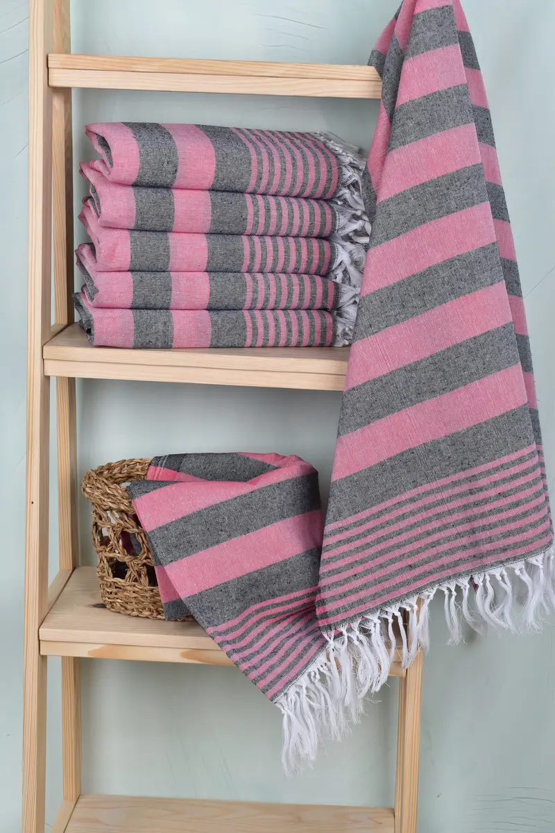 68x36 Cotton Striped Towel, Quick-Dry Beach Towel, Turkish beach towel, Bridesmaid Gifts, Eco-Friendly Turkish Towel, Wedding Gift For Bride - 3
