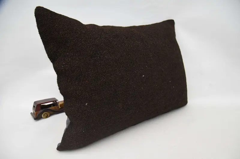 20x28 Brown Cushion Cover, Boho Pillow, Interior Designer Pillow, Kilim Cushion Sham, Pillow Sham, Wool Kilim Pillow Pillow Sham, Authentic Pillow - 3