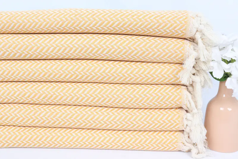 Gift For Bride, Monogram Hand Towel, Custom Hand Towel, Organic Towel, Summer Towel, Monogrammed Hand Towel, 36x18 Cotton Chevron Towel, Xmas Gifts - 3