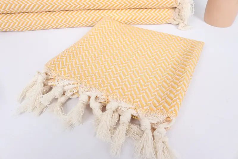 Gift For Bride, Monogram Hand Towel, Custom Hand Towel, Organic Towel, Summer Towel, Monogrammed Hand Towel, 36x18 Cotton Chevron Towel, Xmas Gifts - 5