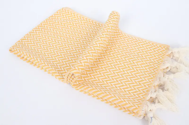 Gift For Bride, Monogram Hand Towel, Custom Hand Towel, Organic Towel, Summer Towel, Monogrammed Hand Towel, 36x18 Cotton Chevron Towel, Xmas Gifts - 6