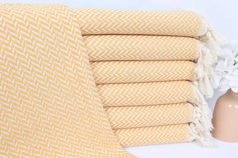 Gift For Bride, Monogram Hand Towel, Custom Hand Towel, Organic Towel, Summer Towel, Monogrammed Hand Towel, 36x18 Cotton Chevron Towel, Xmas Gifts - 1