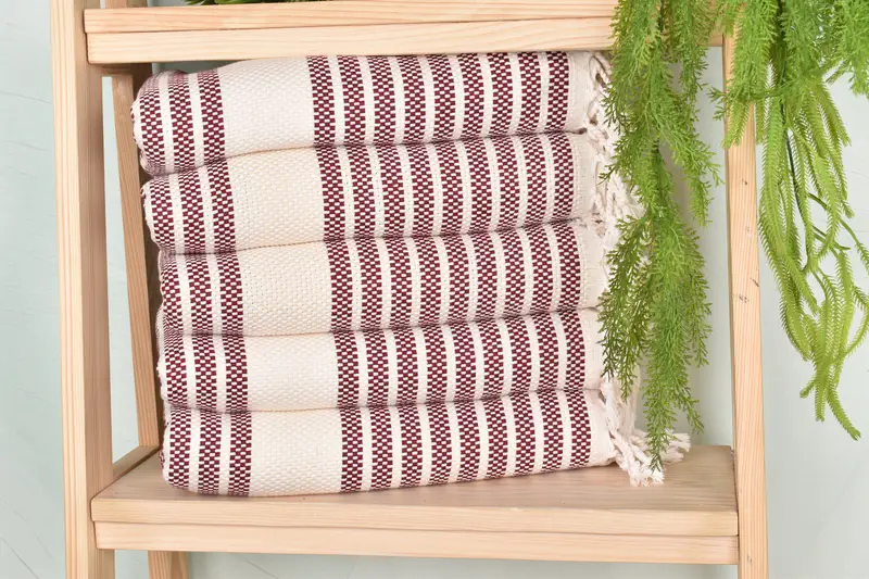 70x40 Cotton Striped Towel, Wedding Gifts Towel, Gift For Mom, Sand-free towel, Personalized Turkish Towel, Antibacterial Turkish peshtemal towel - 2