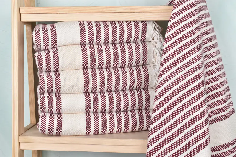 70x40 Cotton Striped Towel, Wedding Gifts Towel, Gift For Mom, Sand-free towel, Personalized Turkish Towel, Antibacterial Turkish peshtemal towel - 4