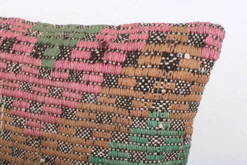 Armchair Cushion Cover, Kilim Pillow Cover, 12x20 Green Pillow Sham, Boho Pillow, Pillow Case, Pillow for Sofa, Accent Throw Pillow Sham - 5