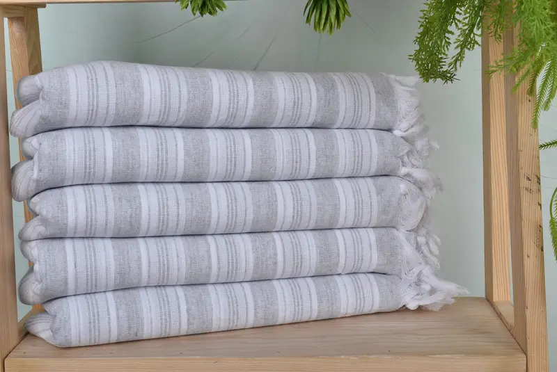 Bridal Gifts, Lightweight Turkish towel, Luxury towel, Beach Towel Personalized, Wedding Towel, 70x40 Cotton Striped Towel, Cotton towel - 1