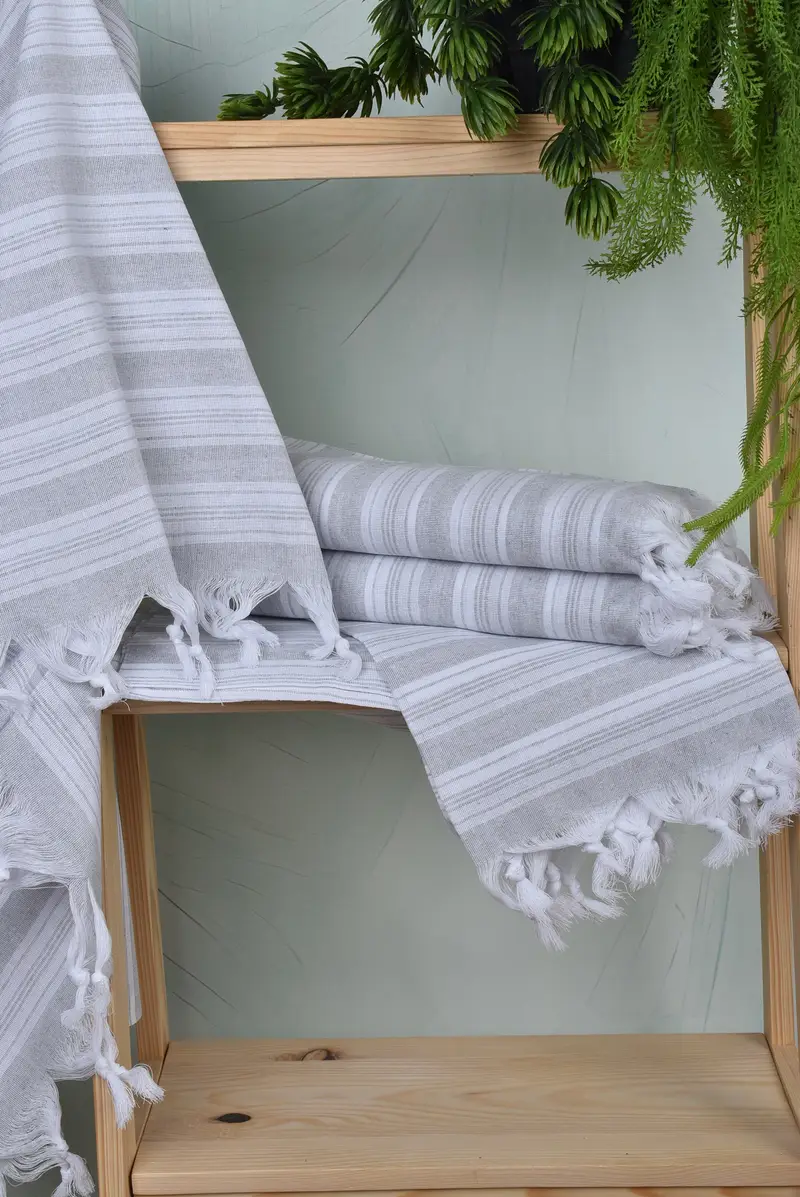 Bridal Gifts, Lightweight Turkish towel, Luxury towel, Beach Towel Personalized, Wedding Towel, 70x40 Cotton Striped Towel, Cotton towel - 6