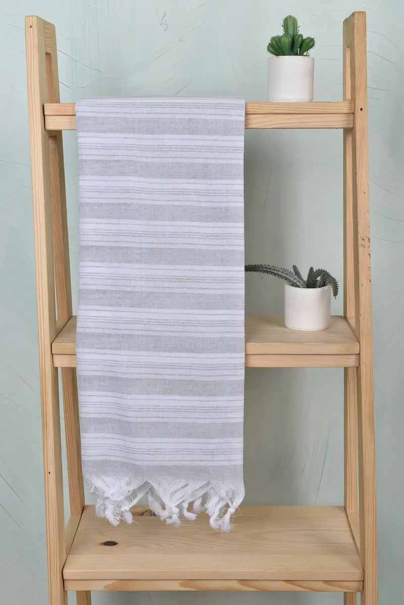 Bridal Gifts, Lightweight Turkish towel, Luxury towel, Beach Towel Personalized, Wedding Towel, 70x40 Cotton Striped Towel, Cotton towel - 8