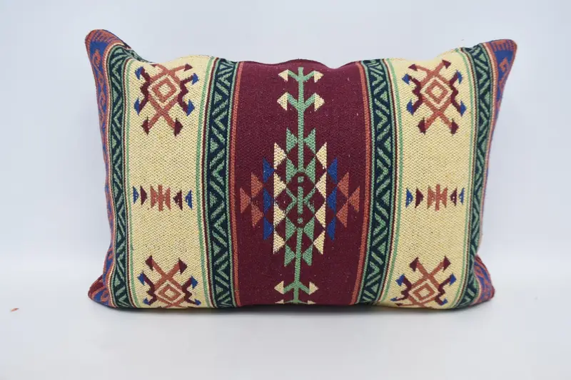 Pillow Cover, Vintage Kilim Throw Pillow, 20x28 Red Cushion Case, Kilim Pillow, Chair Pillow, Anatolian Pillow Sham, Pillow for Sofa - 6