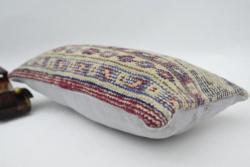 Kilim Pillow, 8x16 Blue Pillow, Home Decor Pillow, Throw Kilim Pillow, Pattern Throw Pillow, Pillow, Turkish Corner Cushion Cover - 6