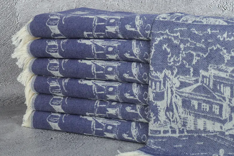 28x20 Cotton Landscape Patterned Towel, Turkish Hand Towel, Monogram Hand Towel, Bachelor Towel, Custom Gift, Monogrammed Hand Towel, Holiday Towel - 2