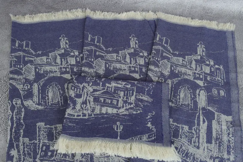 28x20 Cotton Landscape Patterned Towel, Turkish Hand Towel, Monogram Hand Towel, Bachelor Towel, Custom Gift, Monogrammed Hand Towel, Holiday Towel - 5