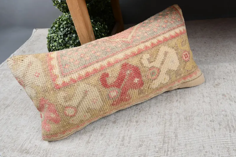 Antique Pillows, 12x24 Green Cushion, Turkish Kilim Pillow, Pillow Sham, Nautical Throw Pillow Cover, Indoor Pillow Cover, Gift Pillow - 7