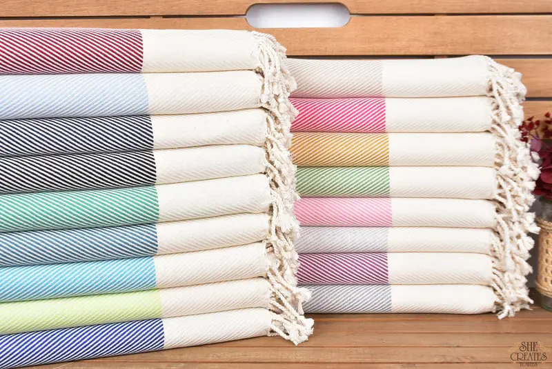 Beach towel, Beach Towel Gift, Bachelorette Party Gifts, 70x40 Cotton Striped Towel, Custom Bath Towel, Scarf Towel, Wedding Day Gift For Bride - 1