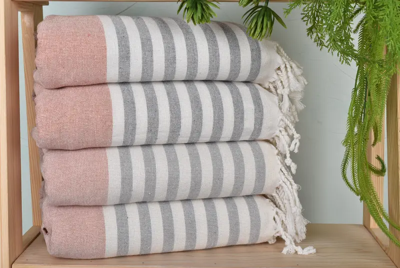 68x36 Cotton Striped Terry Towel, Family Gift, Bridesmaid Gifts, Quick-dry travel peshtemal towel, Bachelorette Party Gifts, Organic Turkish towel - 1
