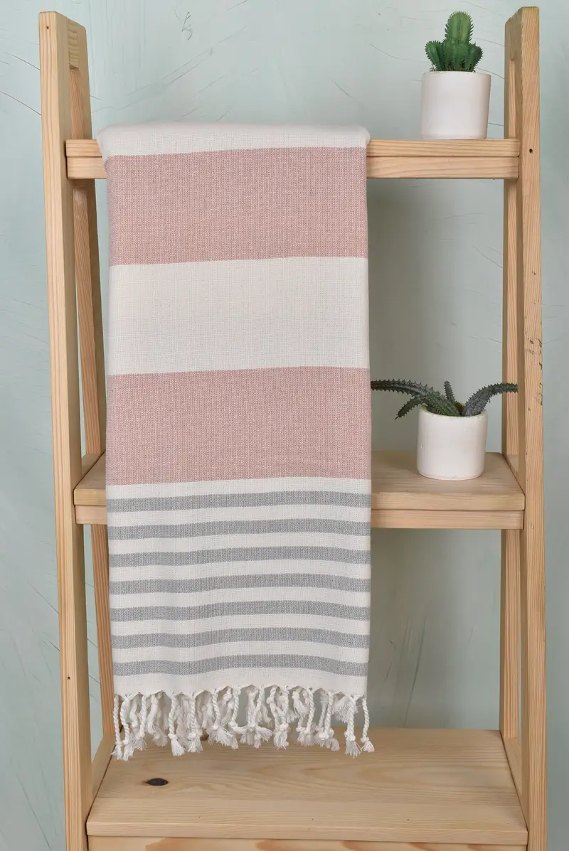 68x36 Cotton Striped Terry Towel, Family Gift, Bridesmaid Gifts, Quick-dry travel peshtemal towel, Bachelorette Party Gifts, Organic Turkish towel - 8