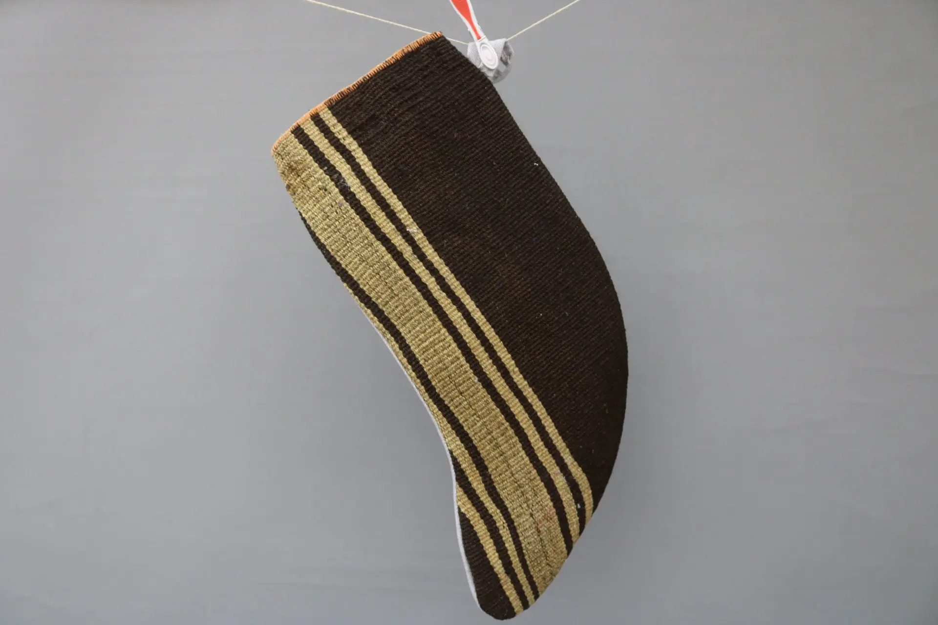 Brown & Beige Christmas Ornaments Stocking, Festive Holiday Decor - 1