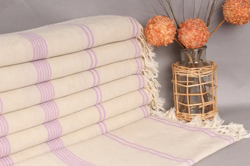 Personalized Lilac Turkish Cotton Beach Towel, 36x79 Inches