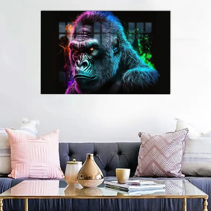 エレガントなプリントガラス: 室内装飾用のモダンな抽象デザイン