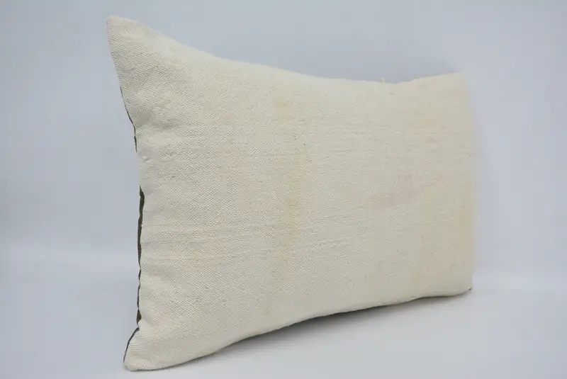 Boho Yastığı, 16x24 Beyaz Yastık Kapağı, Ikat Yastık Sham, Yastık Sham, Antika Yastıklar, Boho Atma Yastığı Kapağı, Vintage Kilim Atma Yastığı - 3