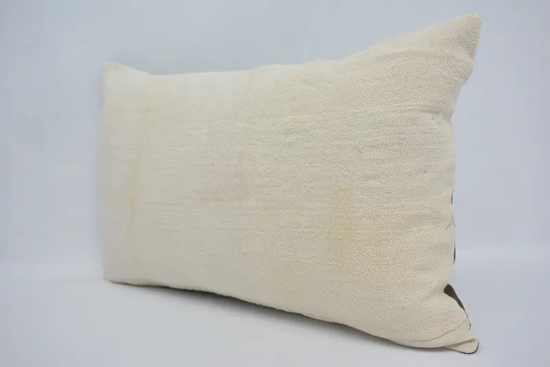 Boho Yastığı, 16x24 Beyaz Yastık Kapağı, Ikat Yastık Sham, Yastık Sham, Antika Yastıklar, Boho Atma Yastığı Kapağı, Vintage Kilim Atma Yastığı - 4