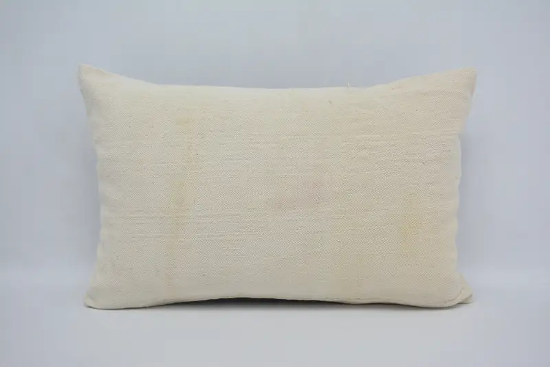 Boho Yastığı, 16x24 Beyaz Yastık Kapağı, Ikat Yastık Sham, Yastık Sham, Antika Yastıklar, Boho Atma Yastığı Kapağı, Vintage Kilim Atma Yastığı - 1