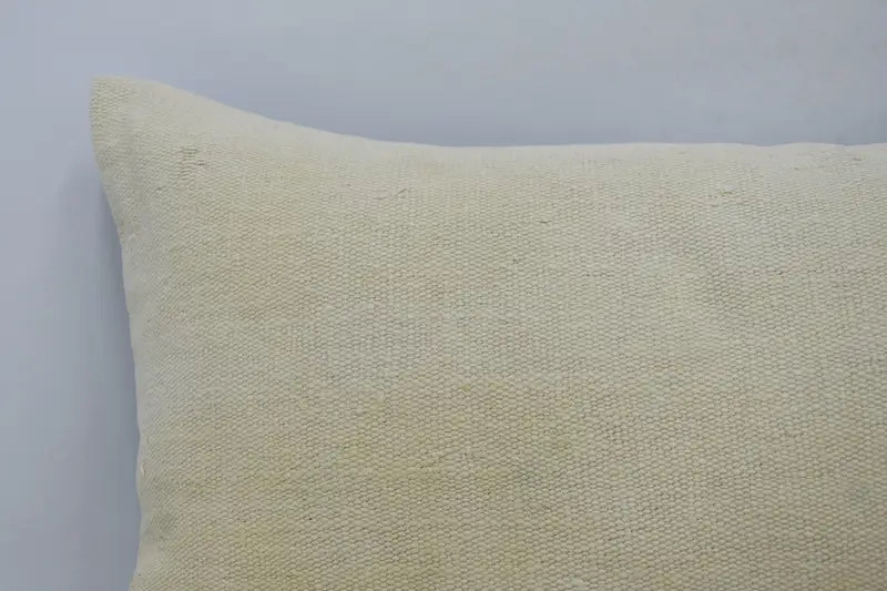 Cushion, Pillow for Sofa, Boho Pillow Sham Cover, Handmade Pillow Case, Vintage Kilim Throw Pillow, 16x36 Beige Pillow, Neutral Cushion - 2