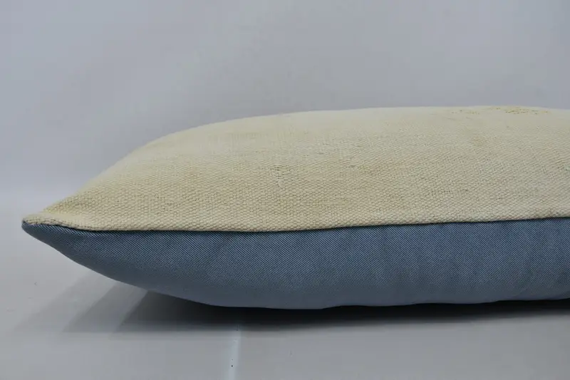 Cushion, Pillow for Sofa, Boho Pillow Sham Cover, Handmade Pillow Case, Vintage Kilim Throw Pillow, 16x36 Beige Pillow, Neutral Cushion - 5
