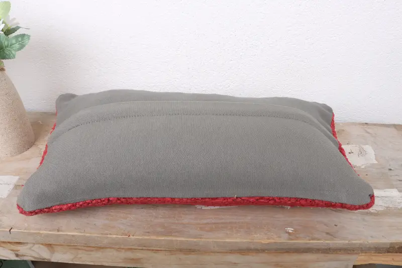 Handmade Kilim Cushion, 8x16 Red Pillow Cover, Boho Chic Pillow Sham, Pillow Sham, Vintage Pillow, Throw Kilim Pillow, Boho Chic Pillow Case - 7